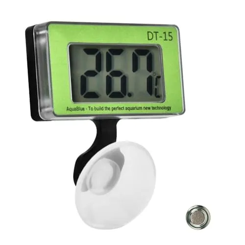 Thermometer für Aquarium, Fischtank, Temperaturmesswerkzeug, LCD, Digitales Thermometer, Thermometer für Aquarien, mit digitaler Anzeige mit Saugnapf