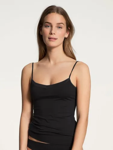 CALIDA Cate Spaghetti-Top Damen - Unterhemden & BH-Hemden für Damen, mit elegantem Satin-Einsatz am Ausschnitt und verstellbaren Trägern für individuellen Komfort.