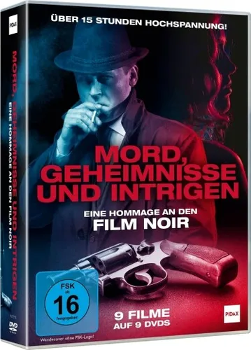 Film Noir Box - Mord, Geheimnisse und Intrigen - Sammlung von 9 Film Noir Meisterwerken auf 9 DVDs, ideal für Liebhaber spannender Geschichten und düsterer Atmosphäre.