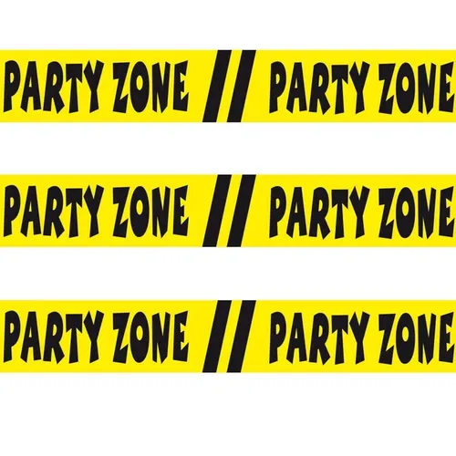 15m Party Zone Absperrband / Halloween Karneval Geburtstag Hawaii Fest Deko