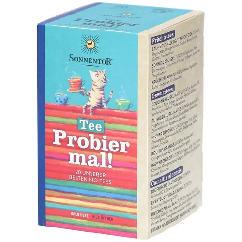Sonnentor Tee Probier Mal!, BIO, 20 Sorten, 20 Teebeutel, 34,4g
