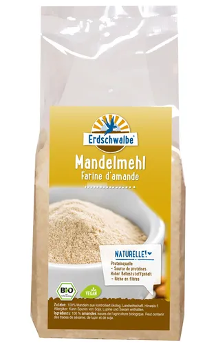 Erdschwalbe Mandelmehl natur 200g-Beutel Bio - EG-Öko-VO