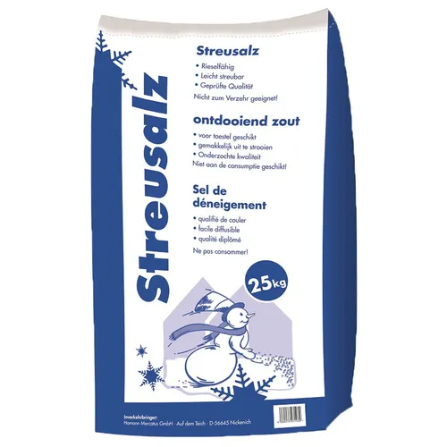 Premium Auftausalz 100kg von Hamann - Effektives Streumittel für winterliche Bedingungen, ideal zur Bekämpfung von Eis und Schnee auf Wegen und Einfahrten.