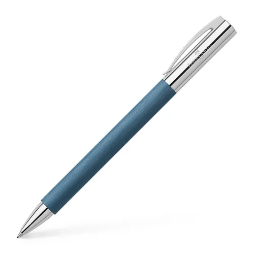 FABER-CASTELL Kugelschreiber Ambition Edelharz blau/silber - Eleganter Kugelschreiber aus Metall und Edelharz mit hervorragender Schreibqualität. Ideal für stilvolles Schreiben und lange Freude am Schreiben.