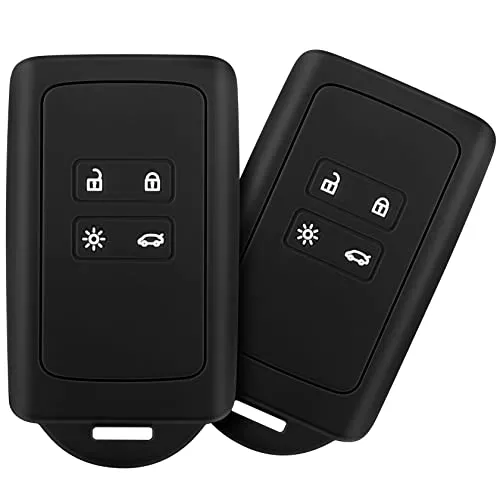 STK Autoschlüssel Hülle für Renault 4-Tasten Smartkey Autoschlüssel | Silikon Schlüsselhülle (nur Keyless Go) -Schlüssel Hülle für Clio/Espace 5 / Master Bus/Talisman usw 2