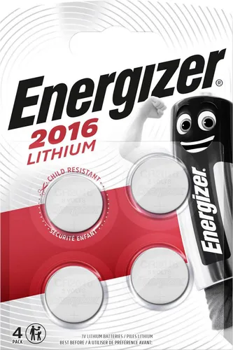 Batterie Lithium, Knopfzelle, CR2016, 3V Electronics, Retail Blister (4-Pack)