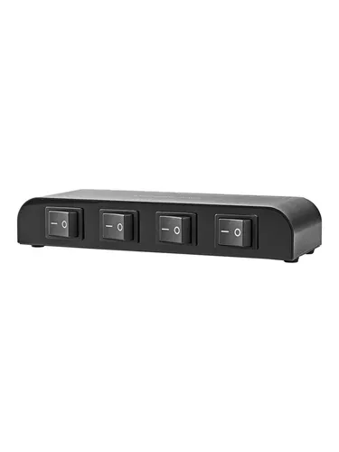 Nedis 4-Way Speaker Control Box - Audio Switch mit 4 Ports - HiFi-Kabel, ermöglicht den einfachen Wechsel zwischen 4 Audiogeräten für flexiblen Musikgenuss.