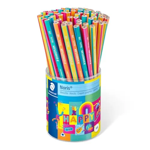 STAEDTLER Noris HB Bleistifte 72 Stück im bunten Köcher von STAEDTLER