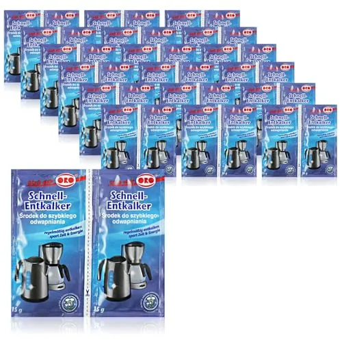 30x 15g Orofix Schnell-Entkalker - Anti-Kalk-Pulver - Entkalkung für Haushaltsgeräte, Wasserkocher, Kaffeemaschinen - Einfach anzuwenden, langanhaltend, rückstandsfrei - Kalkreiniger (30 x 15g)