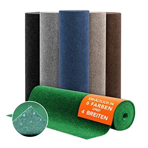 casa pura Rasenteppich Farbwunder - rutschfeste Balkonteppich - Kunstrasen Teppich für Terrasse, Balkon und Freizeit - Erhältlich in 6 Farben - 67 x 100 cm - Grau