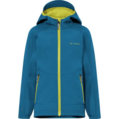 Vaude Kinder Rondane IV Jacke - Wetterfest und Praktisch (Größe 158, Blau) - Wetterfeste Jacke für Kinder, ideal für Bergwanderungen. Sie trocknet schnell und bietet Schutz vor Wind und Nässe für angenehmen Tragekomfort.