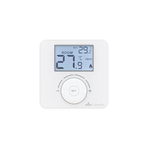 Plikc plikc PLK267690 Digitaler Raumthermostat, batteriebetrieben, Weiß
