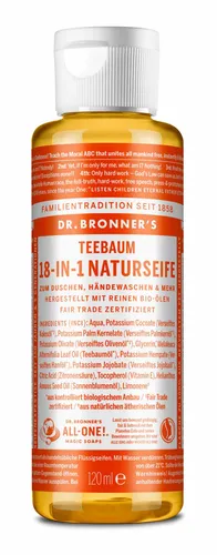 Dr. Bronner's 18-in-1 Naturseife Teebaum 120 ml