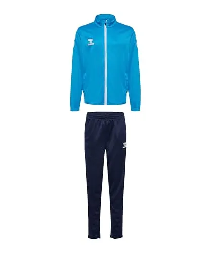 hummel hmlLOGO SUIT KIDS - DIVA BLUE/MARINE, Größe 152 - Trainingsanzüge für Kinder, aus hochwertigem, weichem Material mit dekorativem Druck aus wasserbasierten Farben für höchsten Tragekomfort.