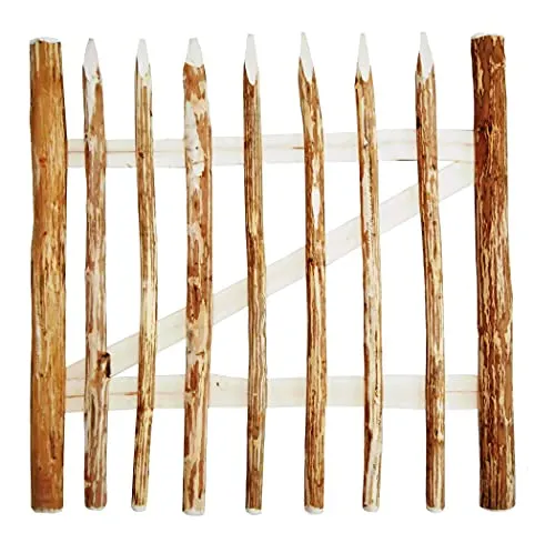 Gartentor Haselnuss Holztor 50cm – Robustes Zauntor für Garten & Hof