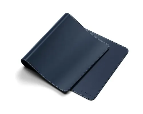 Satechi Vegan-Leather Premium Desk Mat Blau - Mauspad aus hochwertigem Polyurethan, 68 cm breit und 31.4 cm tief, sorgt für eine stilvolle Arbeitsumgebung und schützt Ihren Schreibtisch.