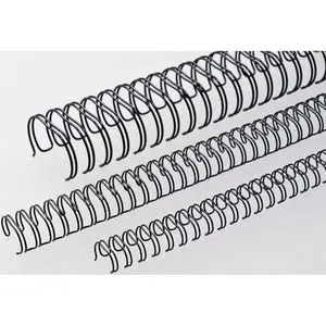 Renz Drahtbinderücken Ring Wire, 34 Ringe, schwarz, 3:1 Teilung, 50 Stück, 14,3 mm