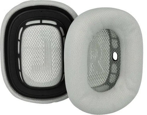 vhbw 2x Ohrpolster kompatibel mit Apple AirPods Max Kopfhörer Headset, Schaumstoff / Kunststoff hellgrau