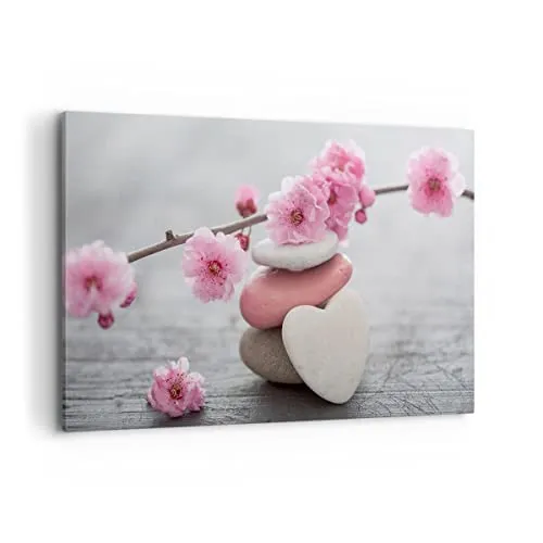 Wandbilder Dekoration Wohnzimmer Yoga weiblich Blume Gesundheit Bilder auf Leinwand 120x80cm Leinwandbild Schlafzimmer Deko Wand Kunstdruck Art Groß XXL Wanddeko Bild Wall Decor Canvas AA120x80-3178