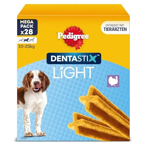 PEDIGREE DENTASTIX Light Multipack für mittelgroße Hunde 4x7 Stück