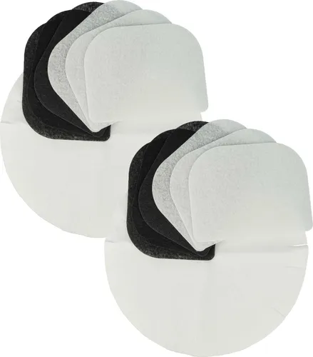 vhbw 12x Papierfilter, 6x Fettdunstfilter, 6x Aktivkohlefilter kompatibel mit DeLonghi F895, F28311, F891, D8 Fritteuse - 24-tlg. Filter-Set