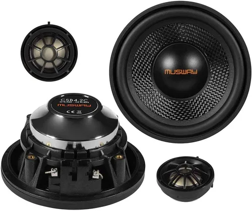 CSB4.2C Car-HiFi-Lautsprecher - 2-Wege Komponenten-System für BMW E/F/G Modelle, 60 Watt RMS, Glasfaser-Membran für besten Klang und einfache Installation mit Plug+Play Anschlüssen.