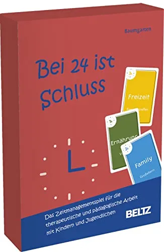 Bei 24 ist Schluss: Zeitmanagementspiel für Kinder und Jugendliche - Medizin: Therapeutisches Spiel mit 160 Karten und umfassendem Booklet zur Förderung von Zeitmanagementfähigkeiten in der pädagogischen Arbeit.