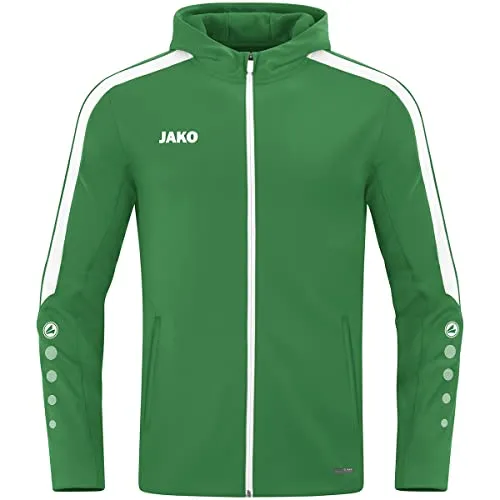 Jako Kapuzenjacke Power sportgrün M - Funktionsjacken – Atmungsaktive Kapuzenjacke aus hochwertigem Bonded-Polyester-Fleece für optimalen Tragekomfort und Bewegungsfreiheit beim Sport.