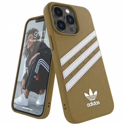adidas Original Hülle für iPhone 13 Pro 6.1 - Gold Beige - Standard Handyhülle mit stoßfester TPU-Konstruktion und erhöhten Kanten für optimalen Schutz vor Kratzern und Stößen.