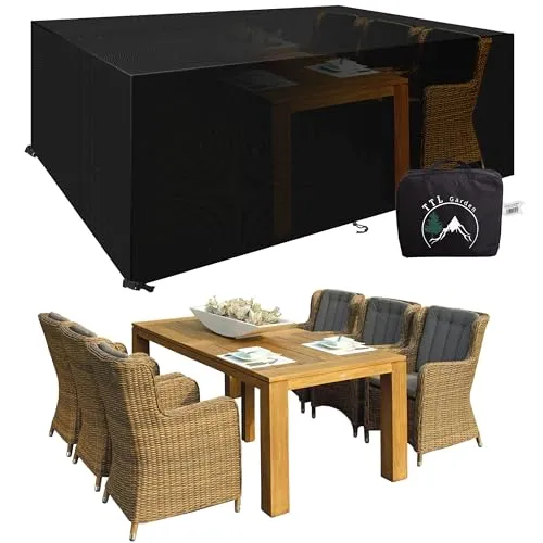 TTL GARDEN Gartenmöbel Abdeckung 242x182x100cm – Wasserdichte Premium Plane