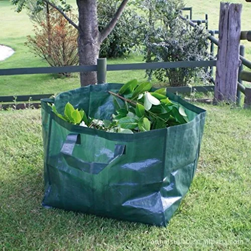 Gartenabfalltasche Laubtasche Gartentasche grün 120 Liter aus PE-Gewebe 2387