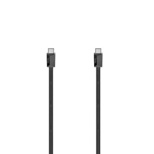 Hama USB C Kabel 0,75 m (Ladekabel USB C auf USB C, USB Typ C Kabel Datenübertragung 480 Mbit/s, Datenkabel für PC, Laptop, Tablet, Handy, Game Controller etc., schlankes Steckergehäuse) schwarz