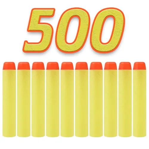 König Design Nerf Pfeile - 500 Stück Nerf Darts Nerf Munition Pfeile Dart Bullets Refill Darts Foam Pfeile für N-Strike Elite Blasters Series Hasbro Fortnite