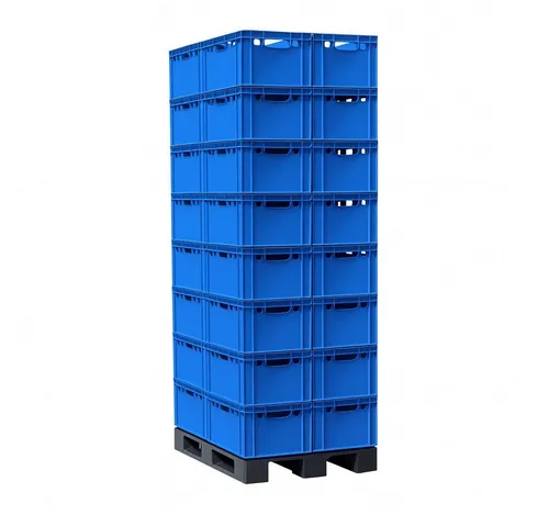 Logiplast Transportbehälter Palette: 32 E3-Kisten 600 x 400 x 300 mm
