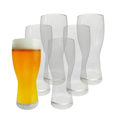 Bierglas Weizenbierglas Glas 500 ml 0,5 Liter spülmaschinenfest Ø 8,5 x 20cm 6 x