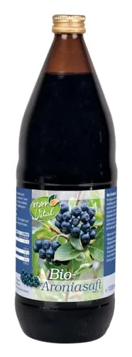 KOPP Vital® Bio-Aroniasaft | 1 Liter | Direktsaft | aus reifen Aroniabeeren | Enthält von Natur aus Zucker