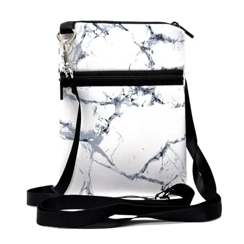 KOSTOO Handy-Tasche 鈥� kleine s眉脽e Frauen Crossbody Handy b枚rse b枚rse Tasche mit Schultergurt f眉r iPhone X/XR / 8/8 Plus / 7/7 Plus und Samsung, Wei脽 - wei脽 - Gr枚脽e: Small