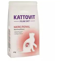 KATTOVIT Feline Diet Trockenfutter Niere/Renal für Katzen - Katzenfutter für Niereninsuffizienz, reduziert Phosphor- und Eiweißgehalt, unterstützt die Nierenfunktion und sorgt für weniger Oxalat-Kristallbildung.