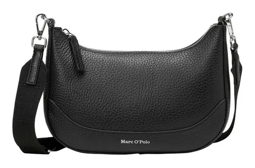 Marc O'Polo Bulan S Umhängetasche schwarz - Umhängetasche aus hochwertigem genarbtem Rindsleder, stilvoll und langlebig – perfekt für den Alltag und besondere Anlässe.