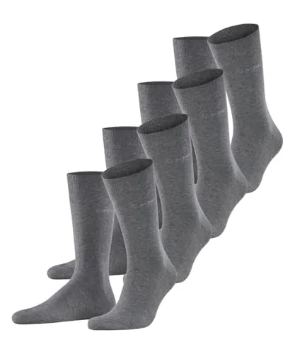 ESPRIT Herren Socken Solid M So Baumwolle einfarbig Multipack, Grau Light Grey Melange 3390, 40-46