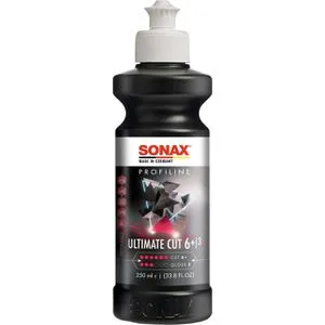 Sonax Autopolitur Profiline UltimateCut 250ml - Effektive Schleifpolitur für Autopflege, silikonfrei und ideal für hohe Poliergeschwindigkeiten auf frischen Lacken oder großen Flächen.
