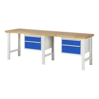 Rau Werkbank 7123A1 – Robuste Arbeitsstation mit 4 Schubladen - Die Rau Werkbank 7123A1 bietet eine massive Buche-Arbeitsplatte und ein stabiles Stahlgestell. Ideal für DIY- und Heimwerkerprojekte, mit vier praktischen Schubladen für optimalen Stauraum.