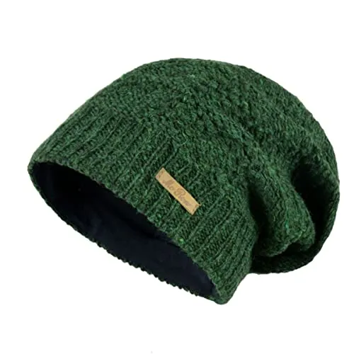 Beanie Wollmütze Modell Lina Grün Melange 7107 2