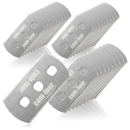 com-four® 30x Ersatzklingen aus Edelstahl für Reinigungsschaber, Kochfeldschaber, Ceranfeldschaber, Schaberklingen zum Austauschen - geeignet für Backöfen & Herde (30 Stück Ersatzklingen)
