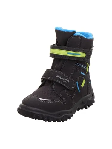 Superfit 3-09080 Kinder Jungen Gore-TEX® Winterstiefel aus Velourslederimitat, Groesse 30, schwarz/türkis