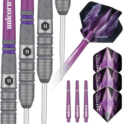 Unicorn Amethyst 3 Dartpfeile Set, violett, 24 g von Unicorn