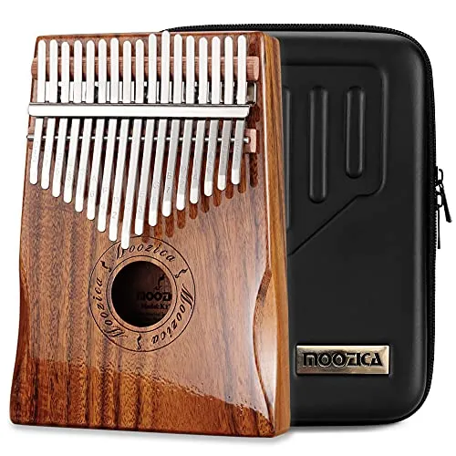 MOOZICA 17 Schlüssel Kalimba Marimba, High Qualität Professionelle Finger Daumen Piano daumenklavier Musikinstrument (Koa Holz-K17K)