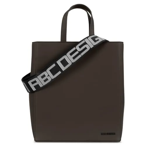 ABC Design Tote Bag Daily - Dark Brown - Wickeltasche aus veganem Leder, stilvoll und vielseitig, mit großzügigen Staufächern für Geldbeutel, Handy und mehr.
