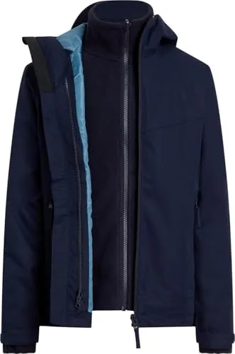 McKINLEY Outdoorjacke Justin 3:1 III G blau 152 EU - Sportliche Funktionsjacke mit atmungsaktiven, wasserdichten und winddichten Eigenschaften. Ideal für Outdoor-Aktivitäten und wechselhaftes Wetter.