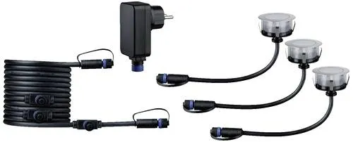 Paulmann 94752 Beleuchtungssystem Plug & Shine LED-Außeneinbauleuchten - Lampen, dekorative LED-Bodeneinbaustrahler mit Farbwechsel und einfachem Zigbee-Steuerungssystem, ideal für Holz-Terrassen.